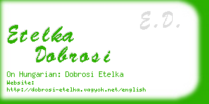 etelka dobrosi business card